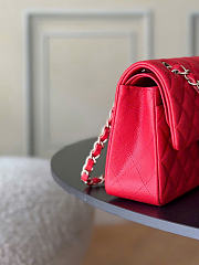 Bagsaaa Chanel small flap bag red caviar & gold - 23cm - 3