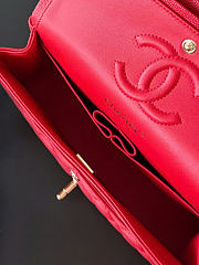 Bagsaaa Chanel small flap bag red caviar & gold - 23cm - 2