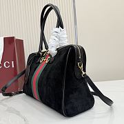 Bagsaaa Gucci Borsetto large boston bag 866734 black suede - 38.5cm - 4