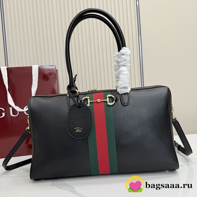 Bagsaaa Gucci Borsetto large boston bag 866734 black - 38.5cm - 1