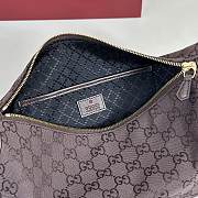 Bagsaaa Gucci Half Horsebit medium shoulder bag 860787 dark brown suede - 31.5cm - 3