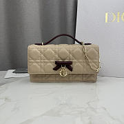 Bagsaaa Dior Or My Dior Mini Bag Two-Tone Trench and Hermitage Red Cannage Lambskin - 21cm - 1