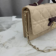 Bagsaaa Dior Or My Dior Mini Bag Two-Tone Trench and Hermitage Red Cannage Lambskin - 21cm - 2