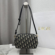 Bagsaaa Dior Bow Pouch Blue Dior Oblique Jacquard - 20cm - 1