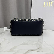 Bagsaaa Dior Bow Pouch Blue Dior Oblique Jacquard - 20cm - 2