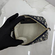 Bagsaaa Dior Bow Pouch Blue Dior Oblique Jacquard - 20cm - 3