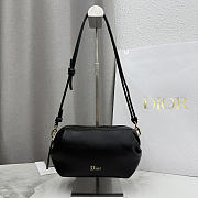 Bagsaaa Dior Bow Pouch Black Supple Lambskin - 20cm - 1