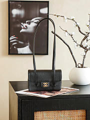 Bagsaaa Chanel Spring Summer 2026 Clutch with Leather Strap AP5068 black - 17cm - 1