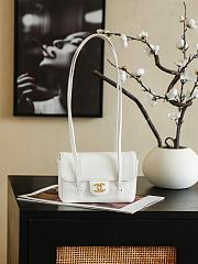 Bagsaaa Chanel Spring Summer 2026 Clutch with Leather Strap AP5068 white - 17cm - 1