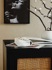 Bagsaaa Chanel Spring Summer 2026 Clutch with Leather Strap AP5068 white - 17cm - 2