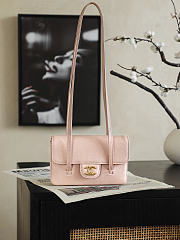 Bagsaaa Chanel Spring Summer 2026 Clutch with Leather Strap AP5068 light pink - 17cm - 1