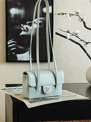 Bagsaaa Chanel Spring Summer 2026 Clutch with Leather Strap AP5068 light blue - 17cm - 4