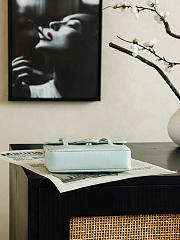 Bagsaaa Chanel Spring Summer 2026 Clutch with Leather Strap AP5068 light blue - 17cm - 3