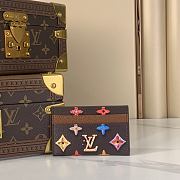 Bagsaaa 2026 Collection LV M28284 Double Card Holder Chocolate - 11cm - 1