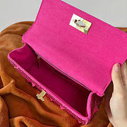 Bagsaaa Valentino Garavani Small Roman Stud Shoulder Bag pink rhinestones - 25cm - 2