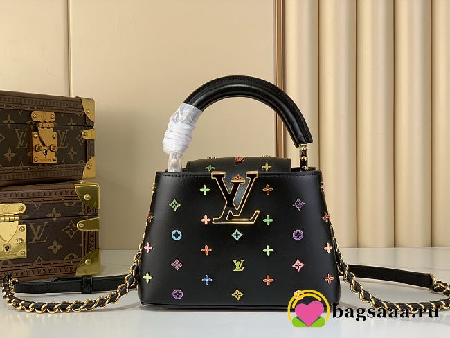 Bagsaaa 2026 Collection M27637 LV x TM Capucines Mini Black - 21 x 14 x 8 cm - 1