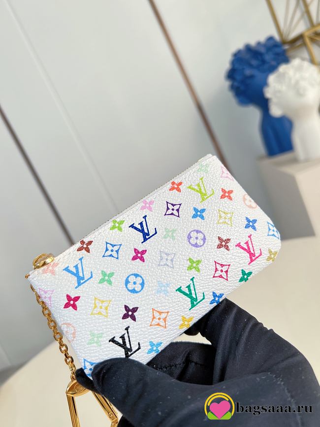 Bagsaaa M28388 LV x TM Key Pouch Multicolor/White - 12cm - 1