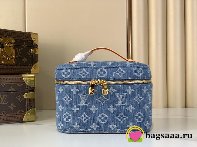 Bagsaaa LV M27946 Nice Mini Blue Denim - 20cm - 1