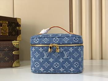 Bagsaaa LV M27946 Nice Mini Blue Denim - 20cm