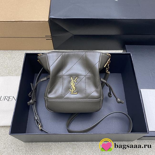 Bagsaaa YSL JAMIE mini shoulder pouch in lambskin 859174 light musk - 15.5cm - 1