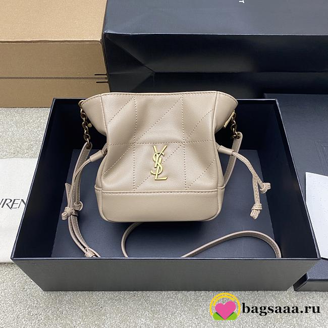 Bagsaaa YSL JAMIE mini shoulder pouch in lambskin 859174 beige - 15.5cm - 1