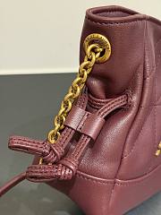 Bagsaaa YSL JAMIE mini shoulder pouch in lambskin 859174 dark red - 15.5cm - 3