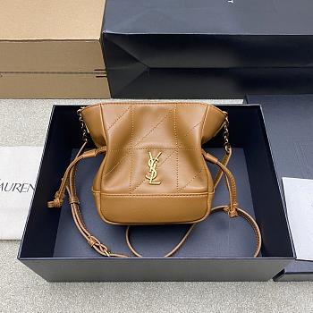 Bagsaaa YSL JAMIE mini shoulder pouch in lambskin 859174 brown - 15.5cm