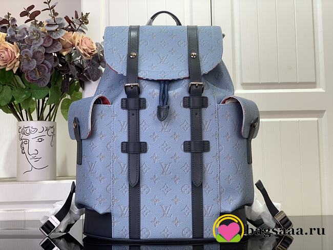 Bagsaaa LV M14676 Christopher MM backpack blue - 38 x 44 x 12.5 cm - 1