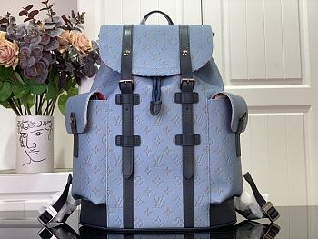 Bagsaaa LV M14676 Christopher MM backpack blue - 38 x 44 x 12.5 cm