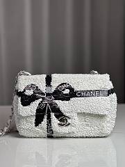 Bagsaaa Chanel Sequin Ribbon Mini Rectangular Flap bag white - 21cm - 1