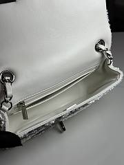Bagsaaa Chanel Sequin Ribbon Mini Rectangular Flap bag white - 21cm - 3