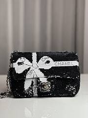 Bagsaaa Chanel Sequin Ribbon Mini Rectangular Flap bag black - 21cm - 1