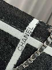 Bagsaaa Chanel Sequin Ribbon Mini Rectangular Flap bag black - 21cm - 4