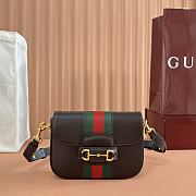 Bagsaaa Gucci Horsebit 1955 small shoulder bag 866762 dark brown - 21cm - 1