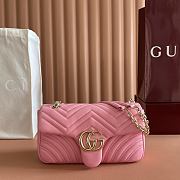 Bagsaaa Gucci GG Marmont medium shoulder bag 837267 pink - 26cm - 1