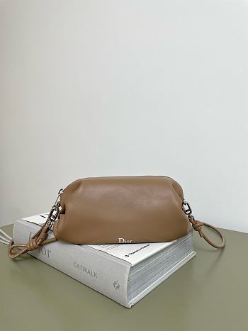 Bagsaaa Dior Bow Pouch Camel Supple Lambskin - 20cm