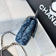 Bagsaaa Chanel Clutch with chain AP4244 Blue Washed Denim - 14.5cm - 4