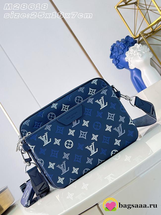 Bagsaaa LV M28618 Trio Messenger Bag Monogram shadow - 25 x 18.5 x 7 cm - 1