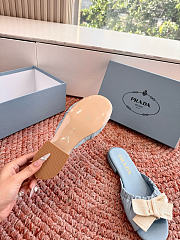Bagsaaa Prada Bow Slide Sandals blue - 2