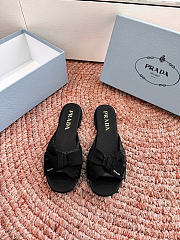 Bagsaaa Prada Bow Slide Sandals black - 1