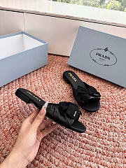 Bagsaaa Prada Bow Slide Sandals black - 3