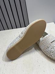 Bagsaaa Dior Granville Espadrille White Cannage Tweed and Gold-Tone Metallic Thread - 4