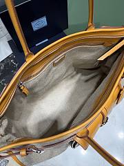 Bagsaaa Prada Bonnie linen and leather tote bag 2VG128 - 50cm - 4