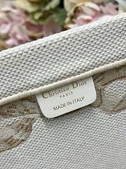 Bagsaaa Medium Dior Book Tote with Strap Beige, Pink and Black Book Cover Embroidery - 36cm - 4