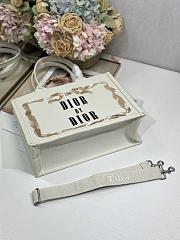 Bagsaaa Medium Dior Book Tote with Strap Beige, Pink and Black Book Cover Embroidery - 36cm - 2