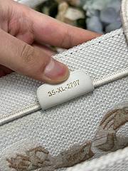 Bagsaaa Large Dior Book Tote Beige, Pink and Black Book Cover Embroidery - 42cm - 4