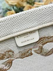 Bagsaaa Large Dior Book Tote Beige, Pink and Black Book Cover Embroidery - 42cm - 2