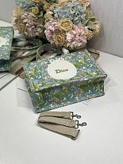 Bagsaaa Medium Dior Book Tote with Strap Multicolor Lily of the Valley Embroidery with Dior Médaillon 36cm - 3