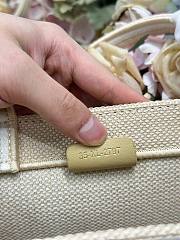 Bagsaaa Small Dior Book Tote with Strap Beige and Red Book Cover Embroidery - 26.5 cn - 4