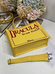 Bagsaaa Medium Dior Book Tote with Strap Yellow and Red Book Cover Embroidery - 36cm - 4